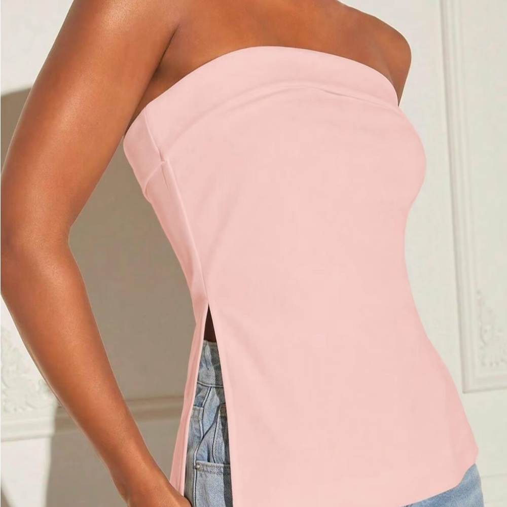 Pink Strapless Women's Top